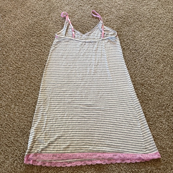 P.J. Salvage Pink and White Striped Nightgown - Picture 2 of 3